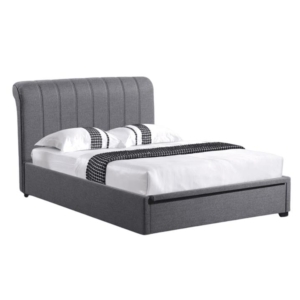 Daniela Modern Fabric Gas Lift Bed Frame Queen Size - Dark Grey