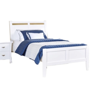Celeste Hampton Solid Wooden Single Size Bed - White