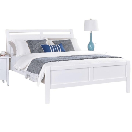 Celeste Hampton Solid Wooden Double Size Bed - White