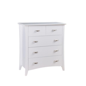 Celeste Hampton Solid Wooden Chest Of Drawers Tallboy Storage Cabinet - White