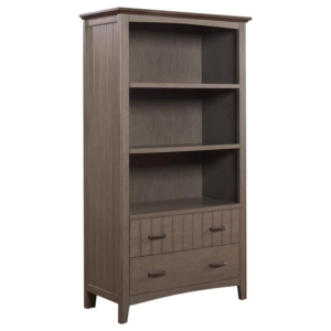 Karla Modern Classic Solid Wooden Bookcase Display Shelf - Forest Grey