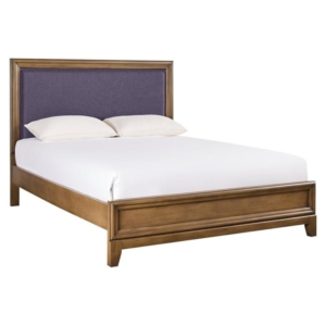 Carter Wooden Solid Timber Bed Frame King Size - Charcoal & Brown