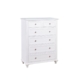 Tamara Hampton Solid Wooden Chest Of Drawers Tallboy Storage Cabinet - White