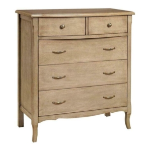 Kale French Provincial Solid Wooden Chest Of Drawers Tallboy Storage Cabinet - Natural