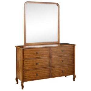 Adelle French Provincial Solid Wooden Chest Of Drawers Dresser Sideboard - Walnut