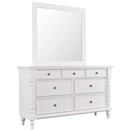 Emily Hampton Solid Wooden Chest Of Drawers Dresser Sideboard - White