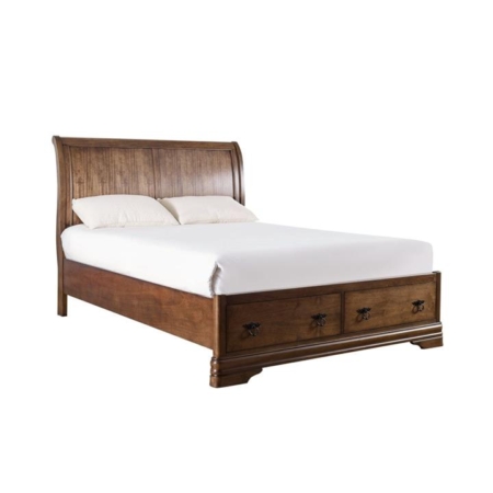 Ariana European Classic Solid Wooden Bed Frame Queen Size - Brown