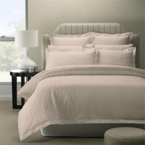 Royal Comfort 1200 Thread count Damask Stripe Cotton Blend Quilt Cover Sets King Silver