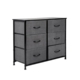 Levede Storage Cabinet Tower Chest of Drawers Dresser Tallboy 6 Drawer Dark Grey
