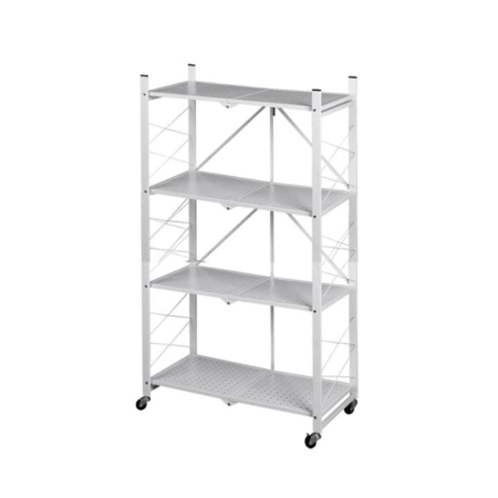 Foldable Shelf Display Storage Rack Bookshelf Bookcase Organiser Kitchen Bedroom