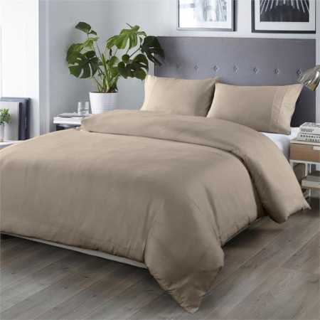Royal Comfort Blended Bamboo Quilt Cover Sets -Warm Grey-King