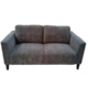 Starck Fabric Loveseat 2-Seater Sofa Solid Timber Legs - Grey
