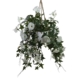 Morning Glory Artificial Fake Plant Decorative Arrangement 86cm In Hanging Planter Cream