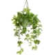 Pothos Bush Artificial Fake Plant Decorative Arrangement 104cm In Hanging Planter Marble Green