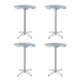 Gardeon 4pcs Outdoor Bar Table Furniture Adjustable Aluminium Cafe Table Round