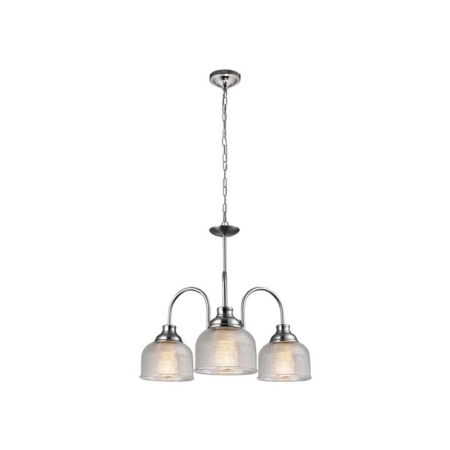 Niri Modern 3 Lights Hanging Chandelier Lamp Light Satin Chrome