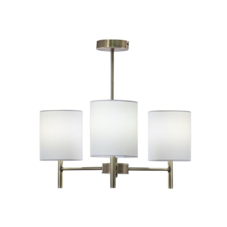 Emrys Modern Ceiling Light Lamp Antique Brass Grey Shade