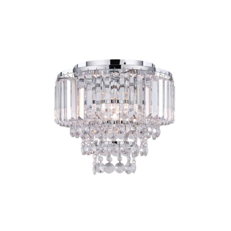 Valent Modern Crystal Ceiling Lights Lamp Chrome