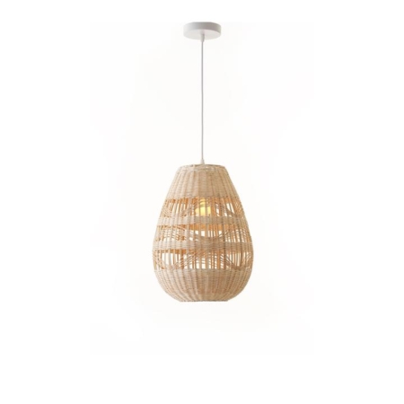 Tana Bamboo Rattan Pendant Lamp Light Cream Natural Large