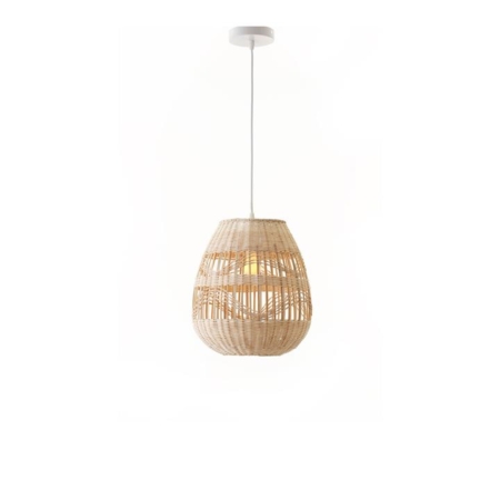 Tana Bamboo Rattan Pendant Lamp Light Cream Natural Medium