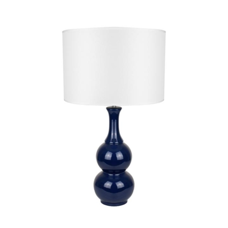 Estelle Classic Poittery Wheel Ceramic Table Lamp Light Blue