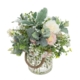Eutomosa & Gypso Mixed Artificial Fake Plant Decorative Arrangement 35cm In Maison Jar