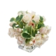 Soft Pink Mini Rose Artificial Fake Plant Decorative Arrangement 20cm In Glass