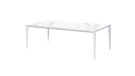 Innovation S Sintered Porcelain Stone Modern Italian Design Rectangular Dining Table 140cm - Calacatta Oro / Silky White