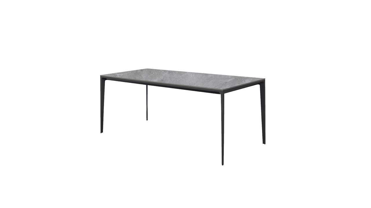 Innovation S Sintered Porcelain Stone Modern Italian Design Rectangular Dining Table 140cm - Sicily Grey / Iron Grey