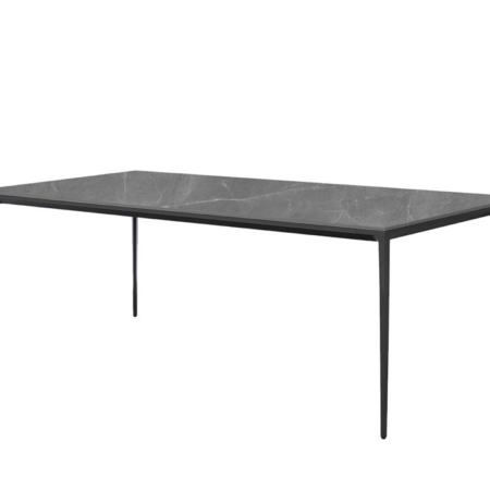 Innovation S Sintered Porcelain Stone Modern Italian Design Rectangular Dining Table 180cm - Pulpis Grey / Iron Grey