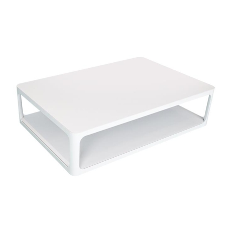 Innovation T Extend Sintered Porcelain Stone Modern Italian Design Rectangular Coffee Table - Pure White