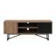 Evie Lowline Entertainment Unit TV Stand 140cm W/ 1-Door 2-Drawers - Patt Oak/Black