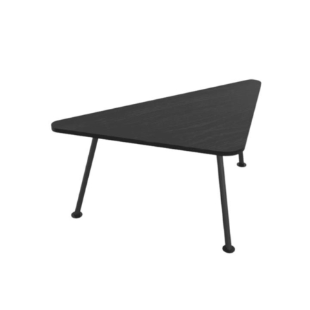Kenney Modern Scandinavian Large Triangle Wooden Coffee - Black