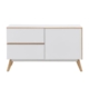 Autumn Scanvinadian Small Sideboard Buffet Unit Storage Cabinet - White/Oak