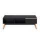 Autumn Scandinavian Rectangular Coffee Table W/ 2-Drawers - Black/Oak