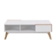 Autumn Scandinavian Rectangular Coffee Table W/ 2-Drawers - White/Oak