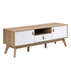 Eliana Modern Scandinavian Entertainement Unit TV Stand 150cm - Oak/White
