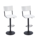 Set Of 2 Palmer Modern PU Leather Kitchen Counter Bar Stool - White