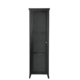 Sienna 3-Tier Display Shelf Tall Storage Cabinet W/ 1-Glass Door - Black