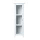 Sienna 3-Tier Display Shelf Tall Storage Cabinet W/ 1-Glass Door - White