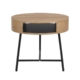 Willow Modern Scandinavian Wooden Round Side Table - Oak/Black