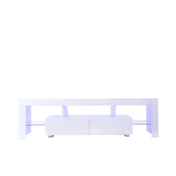 Lowline Modern Entertainment Unit TV Stand Storage Unit 160cm - White