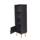 Modern Scandinavian 4-Tier Bookcase Display Storage Shelf - Black