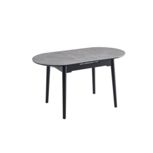 Tyron Oval Extension Wooden Ceramic Dining Table 110-140cm - Greystone Ceramic