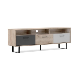 Eaton Industrial Lowline Entertainment Unit TV Stand W/ 3-Doors - Tri Colour