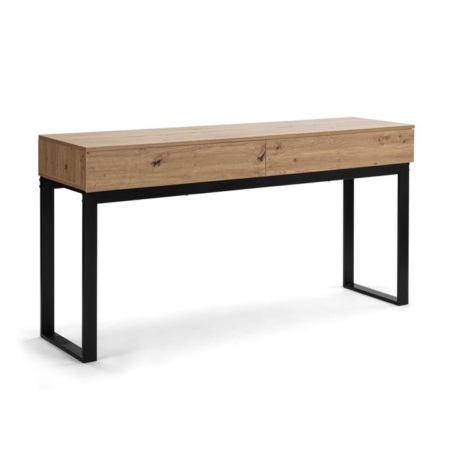 Talia Hallway Console Hall Table W/ 2-Drawers - Oak/Black