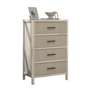 Isla Chest Of 4-Drawers Tallboy Storage Cabinet - Chalked Chestnut