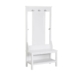 Hinton Modern Minimalist Coat Rack Hall Tree Shoe Cabinet - White