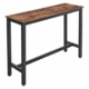 120cm Bar Table Narrow Industrial Rustic Brown