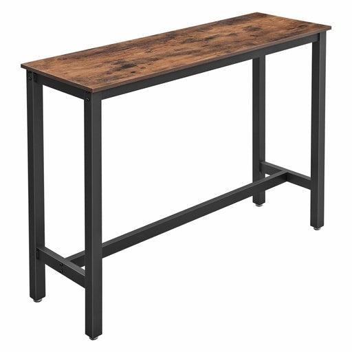 120cm Bar Table Narrow Industrial Rustic Brown